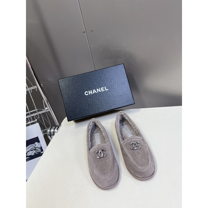 Ch*el leather shoes